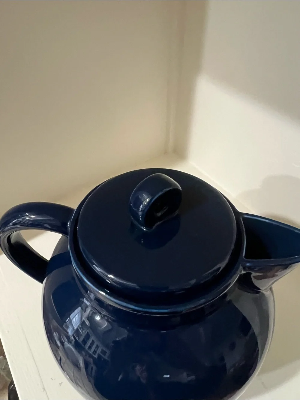 Vintage IKEA cobalt blue teapot. Perfect unused condition.6 cup capacity.